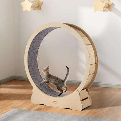 52" Cat Exercise Wheel – Large Indoor Running Wheel with Detachable Carpet