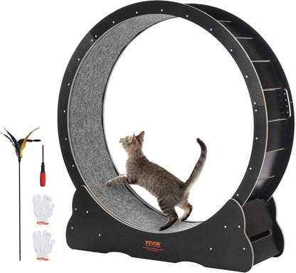 52" Cat Exercise Wheel – Large Indoor Running Wheel with Detachable Carpet