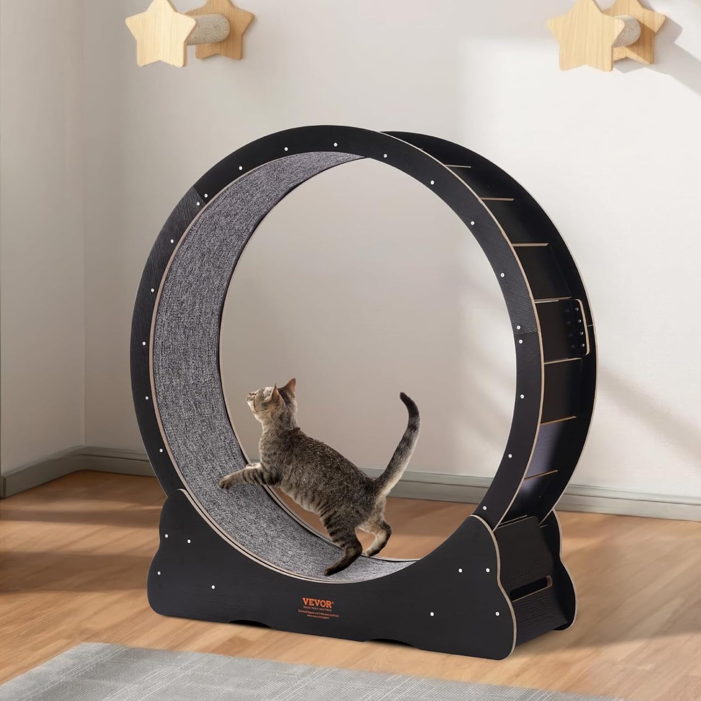 52" Cat Exercise Wheel – Large Indoor Running Wheel with Detachable Carpet