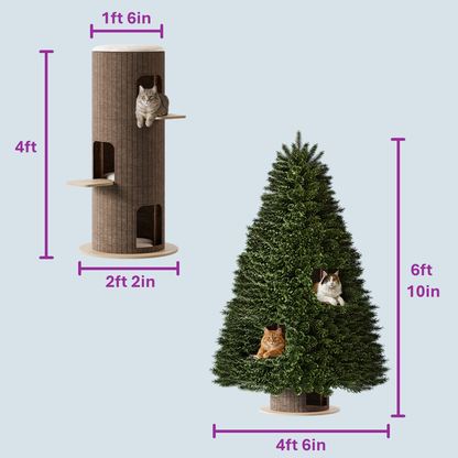 Cat Christmas Tree – 2-in-1 Cat Tower & Holiday Tree | In Stock & Ready to Ship