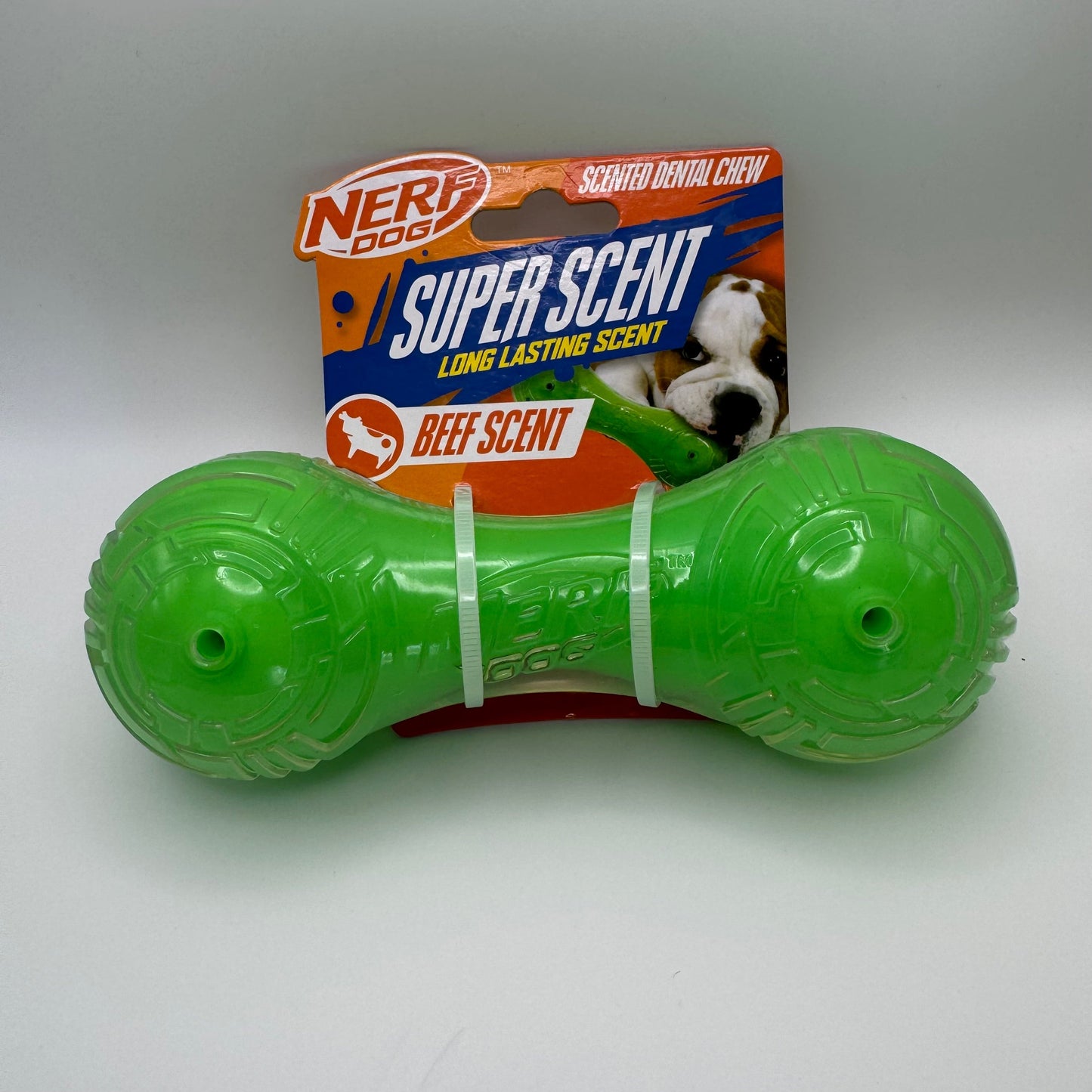 Beef-Scented Barbell Dog Toy – Durable 7" Chew & Fetch Toy