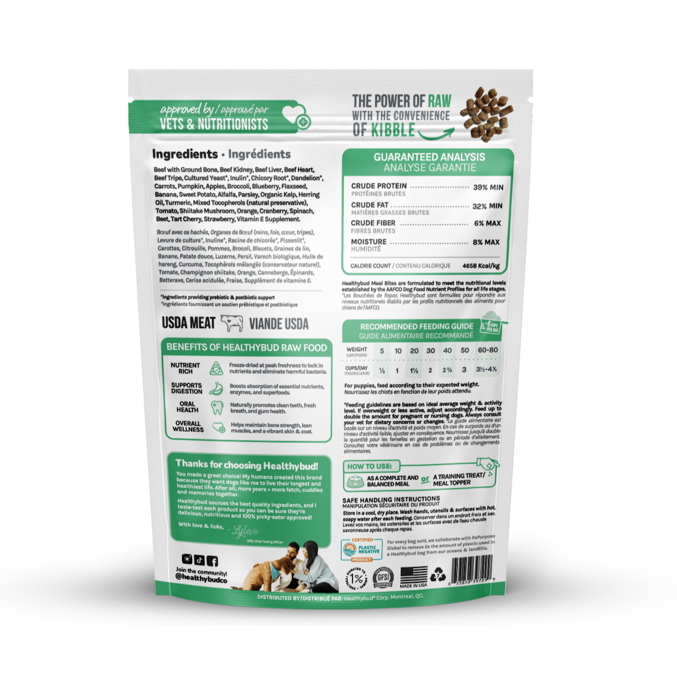 Beef Meal Bites – Gut-Supporting Freeze-Dried Dog Food
